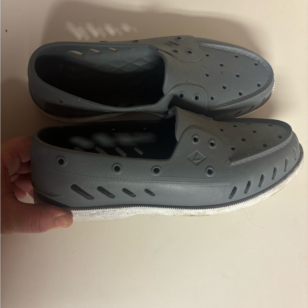 Sperry Men's Grey Water-Friendly Slip-On Boat Shoes